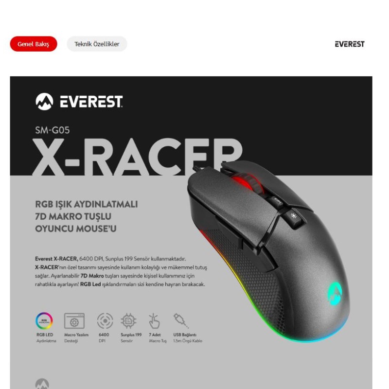 EVEREST X RACER MOUSE